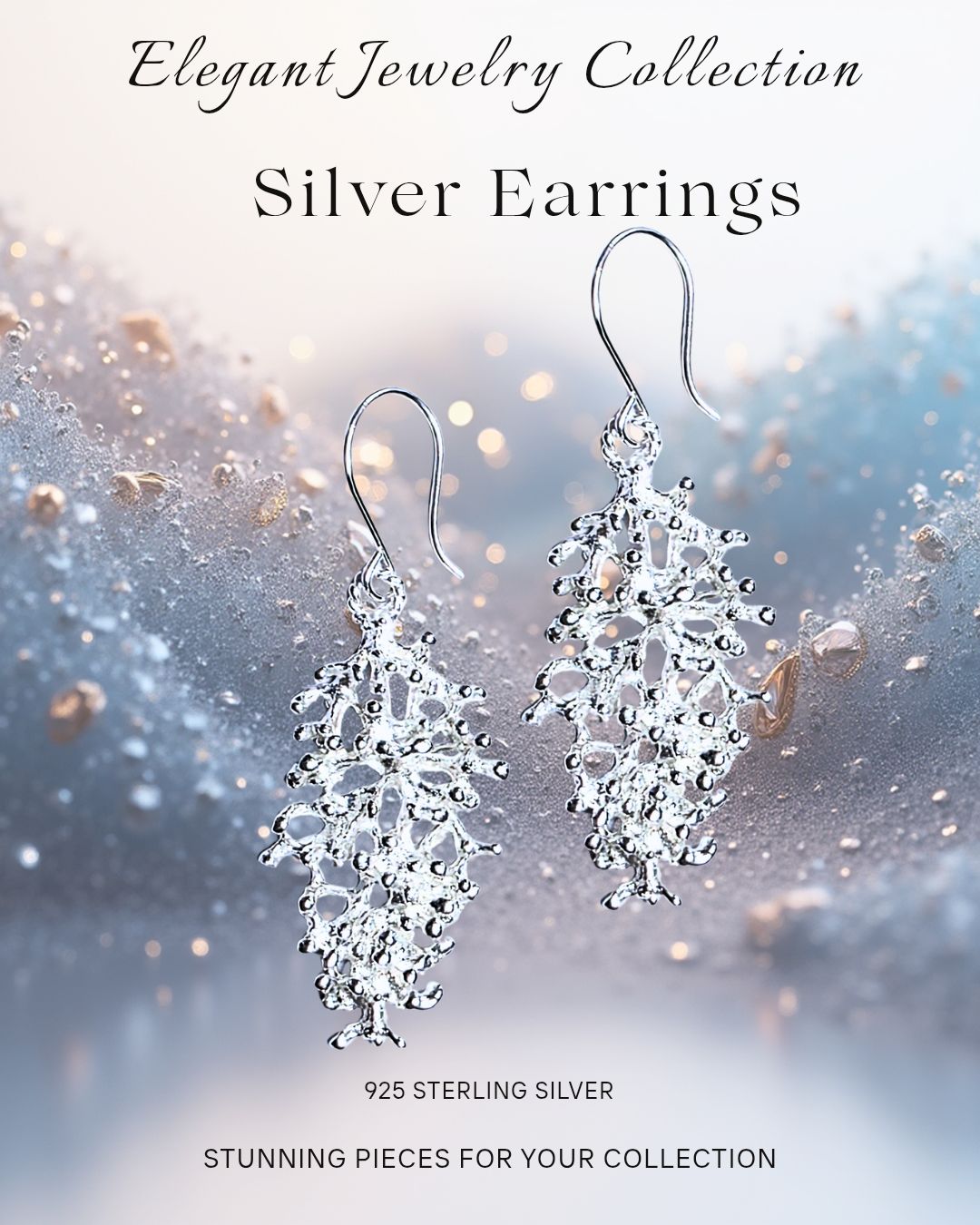 Frosty 925 Sterling Silver Earrings 