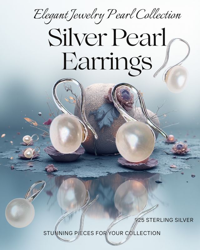 Pearl Earrings 925 Sterling Silver Purity/Sincerity