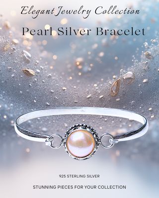 Bracelet Pearl White Spiritual Growth Abundance Solid Sterling Silver 
