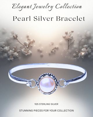 Bracelet Pearl White Spiritual Growth Abundance Solid Sterling Silver 