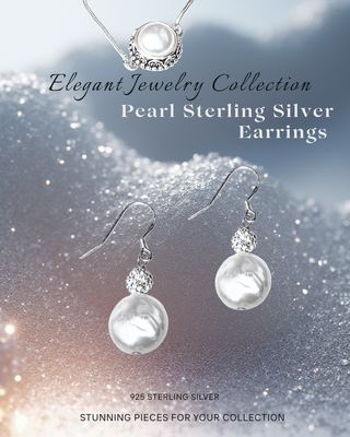 "Pearl Sparkle" Earrings 925 Sterling Silver Purity/Sincerity