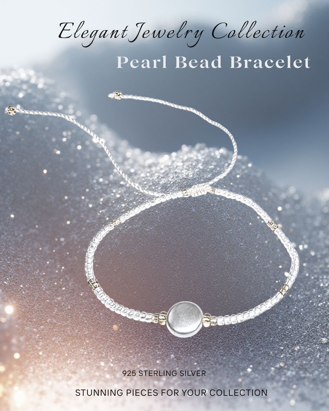 Pearl Beaded Bracelet Spiritual Growth Abundance Adjustable