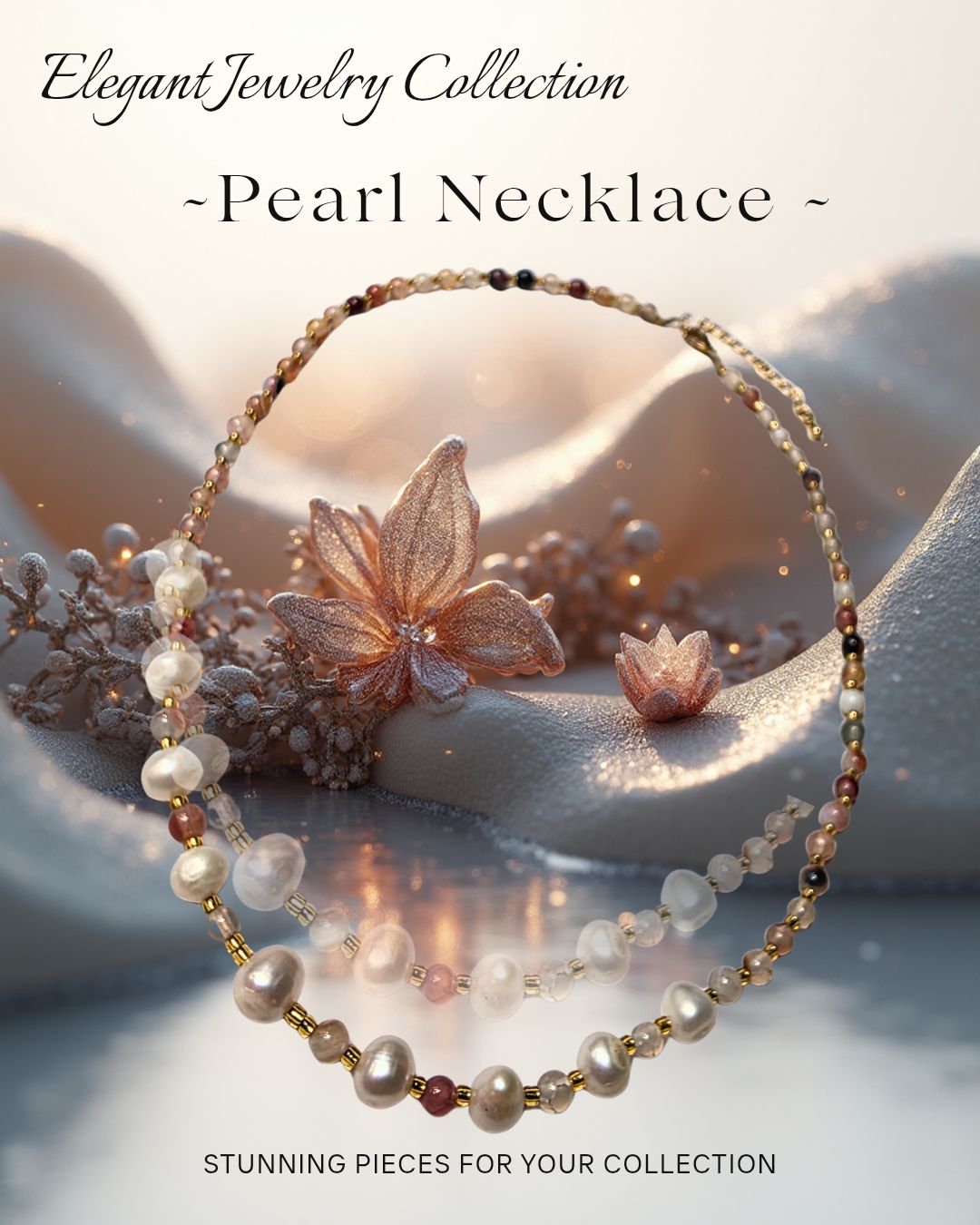 Pearl Peach Aventurine Necklace