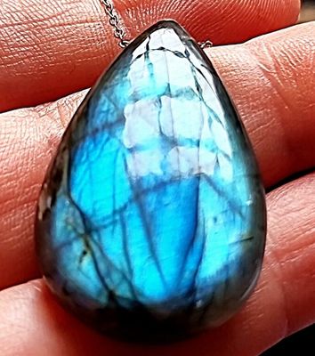 Labradorite Mood Balancing Amulet Pendant Necklace 