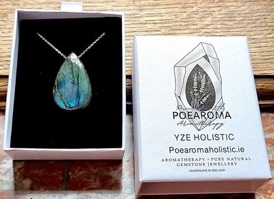 Labradorite Mood Balancing Amulet Pendant Necklace 