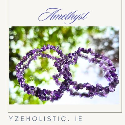 Amethyst Chip Crystal Elastic Bracelet 