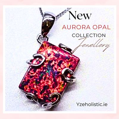 Aurora Opal Cabochon Crystal 925 Sterling Silver Pendant Necklace Multicolour 