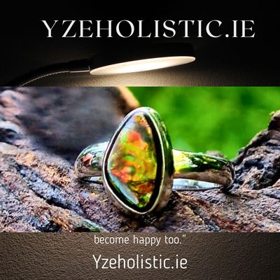 Black Fire Opal Ring Honeycomb Matrix Fire Multicolour 