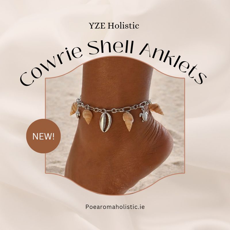 Cowrie Shell Anklet Bracelet 'Silver'