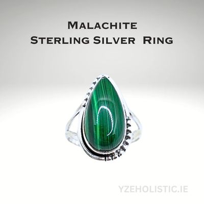 Malachite 925 Sterling Silver Ring 