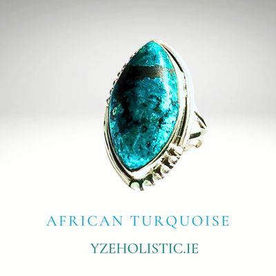 African Turquoise 925 Sterling Silver Ring