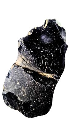 Black Obsidian Crystal Rough Natural Stone ±10×5cm