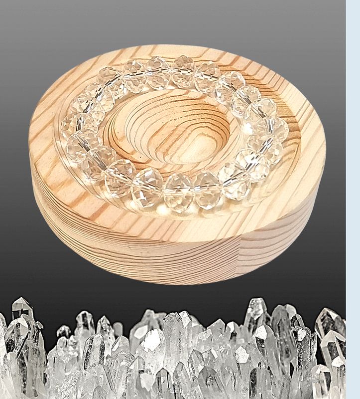 Clear Quartz Crystal Bracelet Elastic Fecet Cut Rock Quartz Bead 