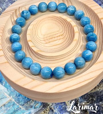 Larimar Crystal Bracelet - Larimar Gemstone AAA Grade, Genuine Natural stone Larimar crystal 
