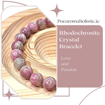 Rhodochrosite Crystal Bracelet Elastic 