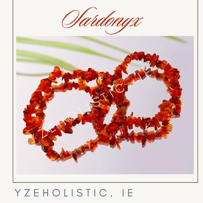 Sardonyx Natural Stone Chips Bracelet Elastic Love Abundance 