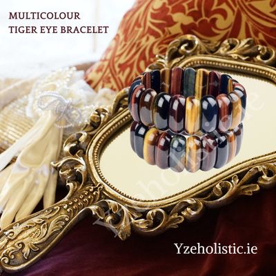 Tiger Eye Multicolour Crystal Bracelet ±12mm