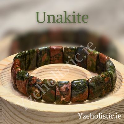 Unakite Natural Stone Bracelet ±15mm
