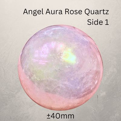 ANGEL AURA ROSE QUARTZ CRYSTAL SPHERE - Unconditional Love crystal 40mm