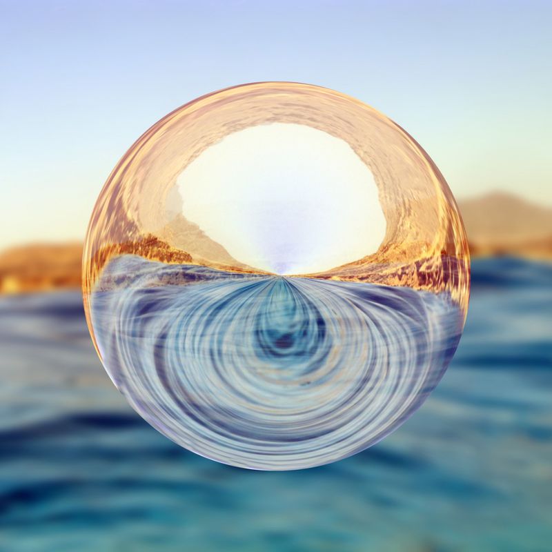 Crystal Ball Clear Ball Meditation Divination Sphere Sculpture Figurine 