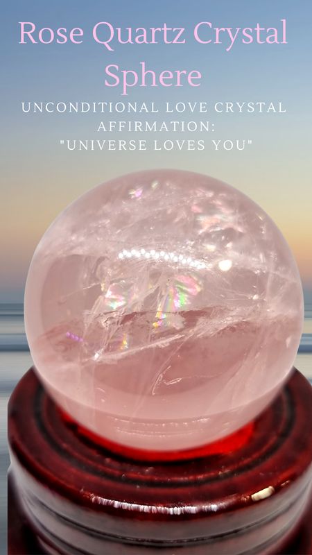 Rose Quartz Crystal Sphere 45-55mm
