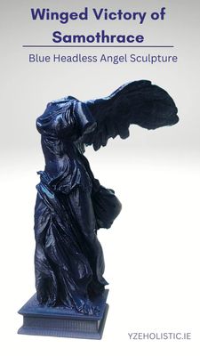 Winged Victory of Samothrace - Blue Headless Angel Sculpture