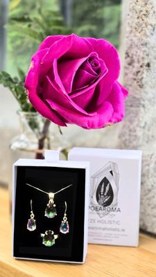 Mystic Topaz Gemstone 925 Sterling Silver Set