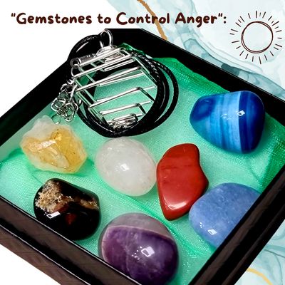 Anger Control Crystals and Necklace Set
