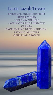Lapis Lazuli Tower Crystal Point Wand