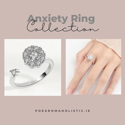 Anxiety 'Flower' Women's Ring 925 Sterling Silver Plated
