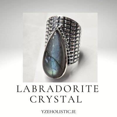 Labradorite 925 Sterling Silver Crystal Ring