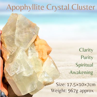 Apophyllite Cluster Crystal Geode 