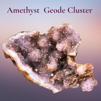 Amethyst Geode Cluster Specimen Natural Stone Free Form crystal 