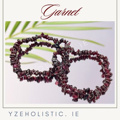 Garnet chip crystal bracelet elastic 