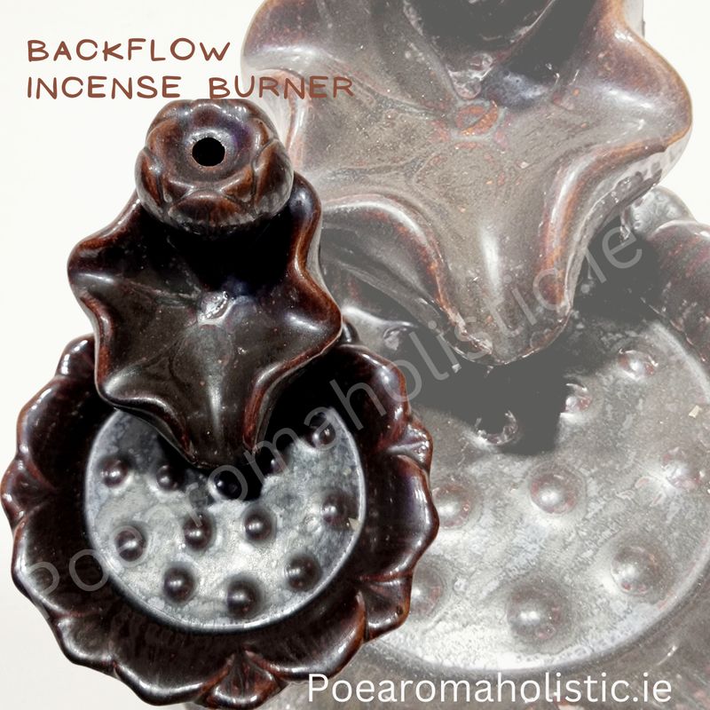 Backflow Incense Burner, Flower Waterfall Incense Burner Holder, Handmade Ceramic Sticks, Cones, Swimming Fish Cone Burner 