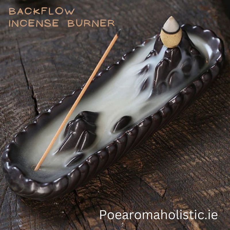 Backflow Incense Burner, Mountain Incense Burner Holder, Handmade Ceramic Sticks, Cones, Cone Burner 