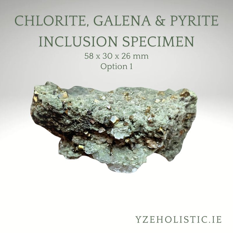 Chlorite, Galena &amp; Pyrite Inclusion Specimen
