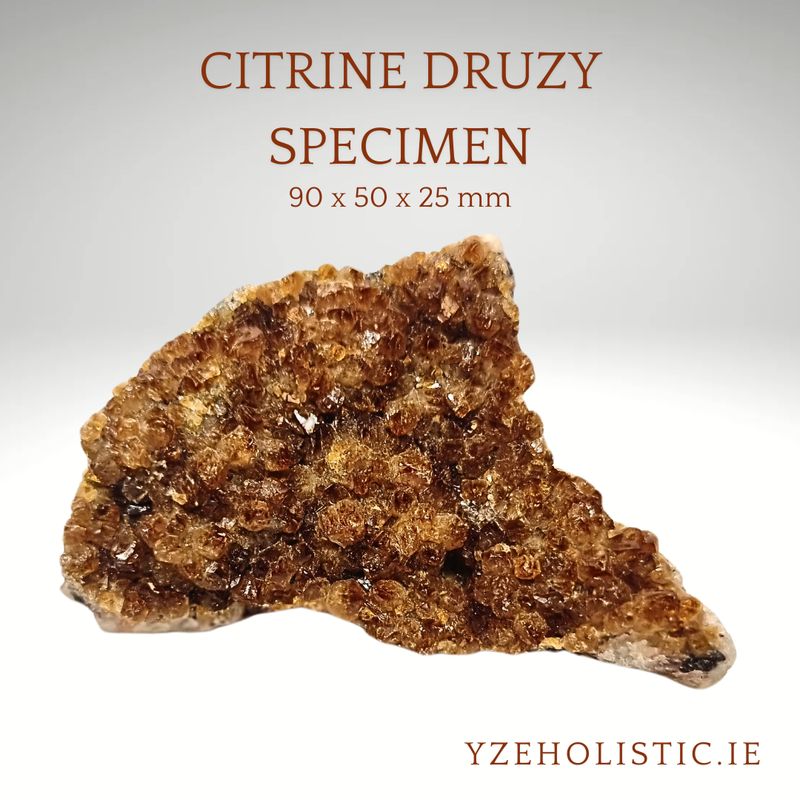 Citrine Druzy Crystal Cluster Specimen