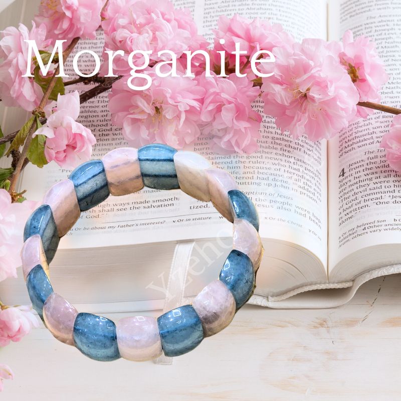 Morganite Crystal Bracelet ±20mm