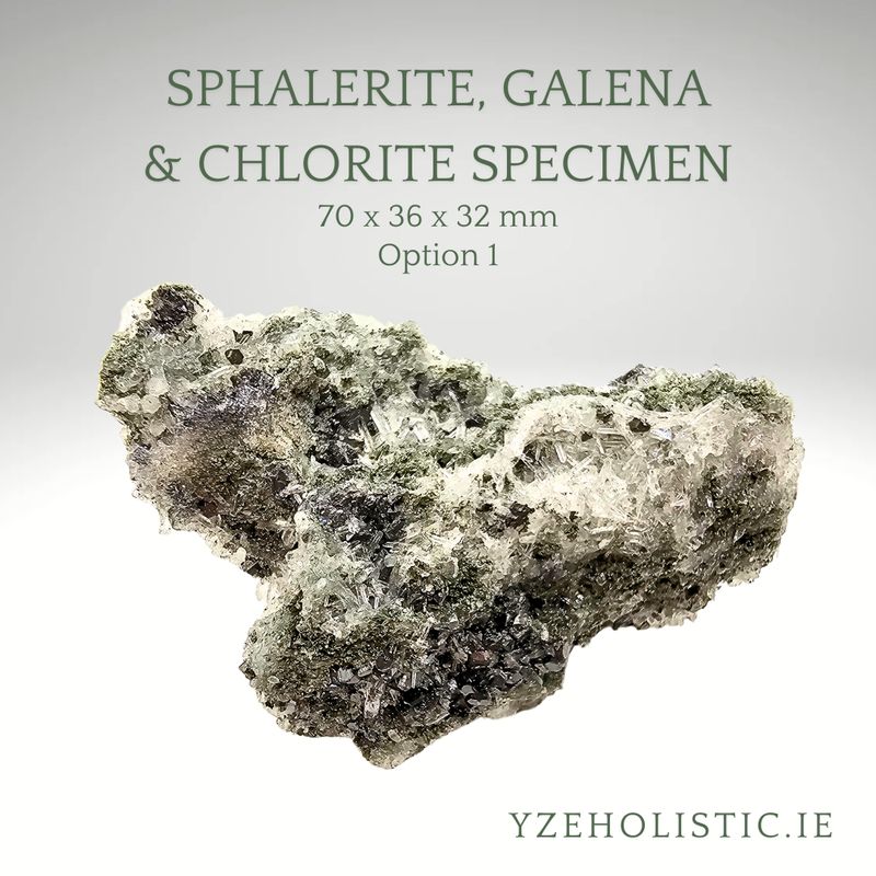 Sphalerite, Galena &amp; Chlorite Specimen Natural Stone and Minerals 