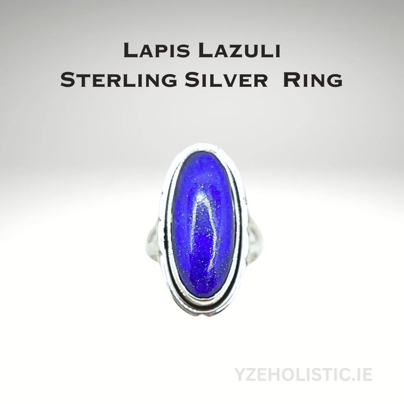 Lapis Lazuli Gemstone Sterling Silver Ring 