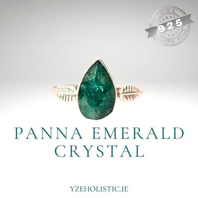 Panna Emerald Crystal 925 Sterling Silver Ring