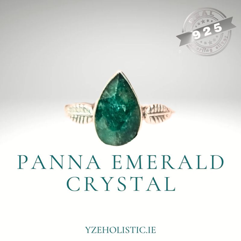 Panna Emerald Crystal 925 Sterling Silver Ring