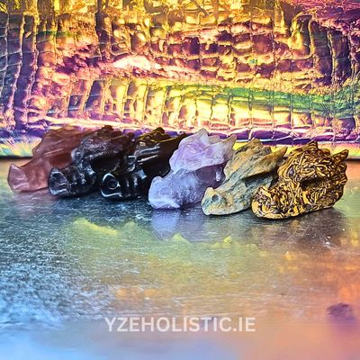 Dragon's Head Stone Carvings Animal Crystal Carving Figurine