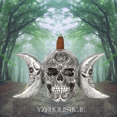 Skull The Dark Goddess Backflow Cone Burner Alchemy Gothic Witchcraft 