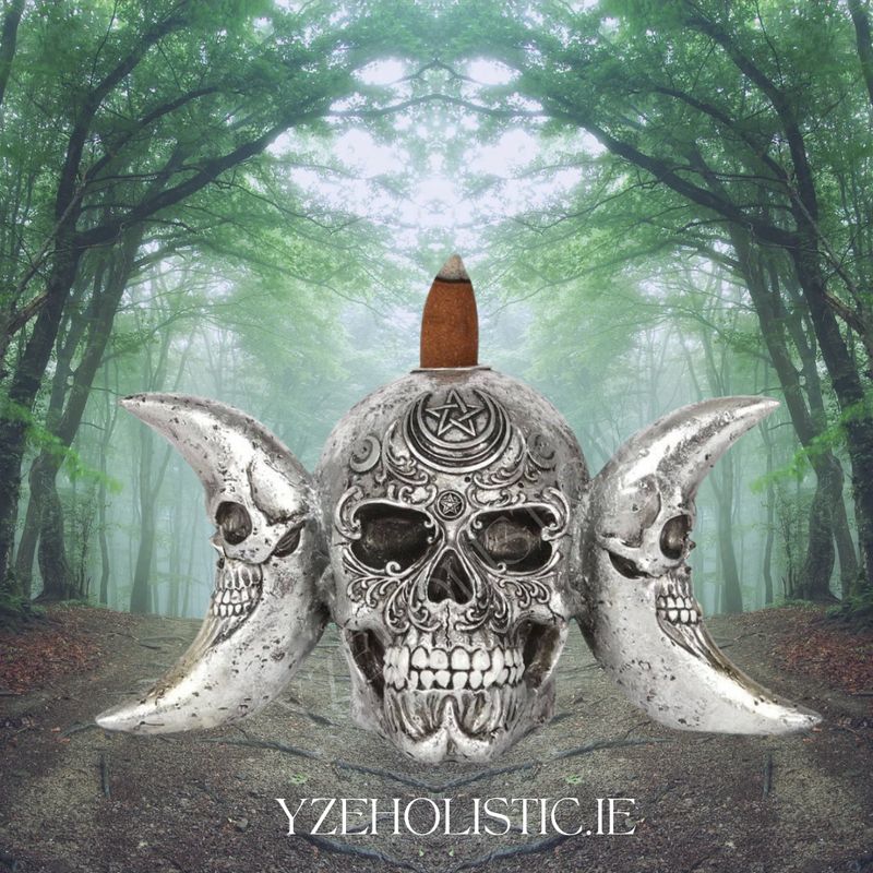 Skull The Dark Goddess Backflow Cone Burner Alchemy Gothic Witchcraft 