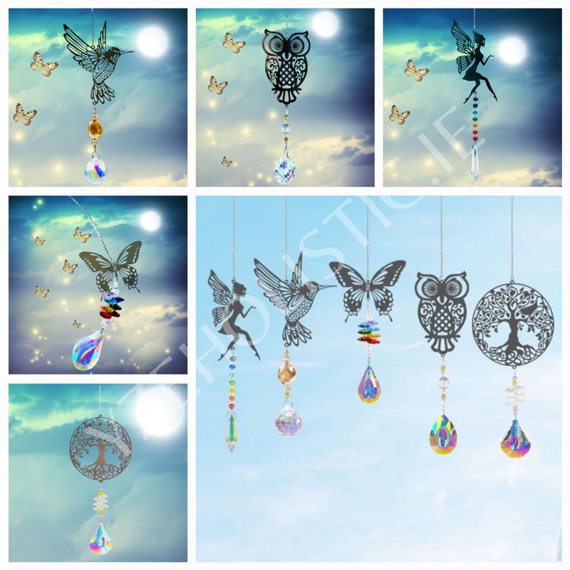 Light Catcher Stainless Steel - Sun Catcher Fairy | Tree of Life | Owl | Hummingbird | Butterfly