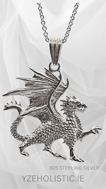 Dragon Necklace 925 Srerling Silver Pendant 