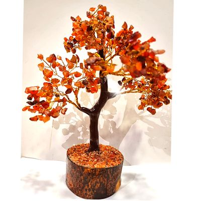 Tree of Life Large Carnelian Crystal of Joy - Wealth -  Abundance - Success 