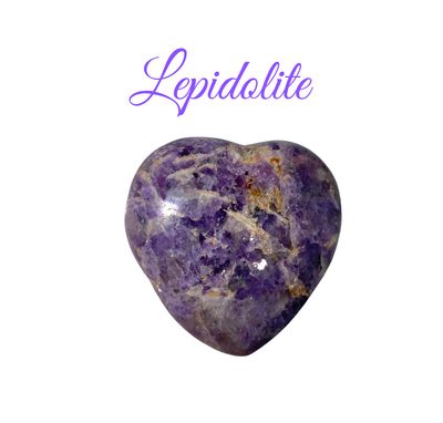 Lepidolite Heart Carving Natural Stone Crystal 